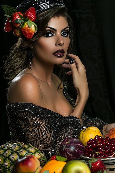 Frau mit Obst von Egon Zitter