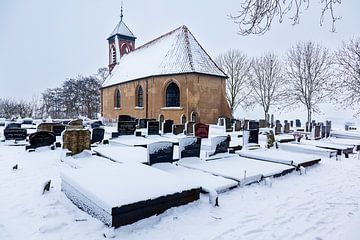 Dorkwerder Kirche im Schnee von Evert Jan Luchies