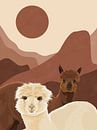 Alpaca Landscape by Marja van den Hurk thumbnail