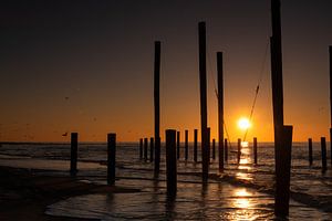 Palm village Petten at sunset by Bram Lubbers