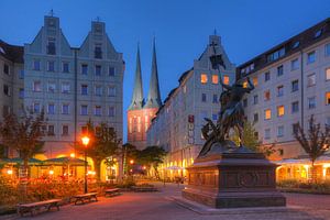 Nikolaiviertel bei Abenddämmerung, Berlin