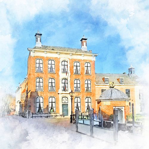 Herenhuis aan de Goese binnenhaven.