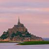 Coucher de soleil au Mont Saint-Michel en Normandie sur Henk Meijer Photography