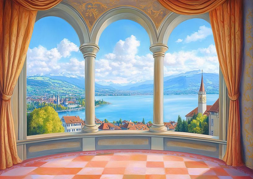 Views Lake by Eye catching paintings