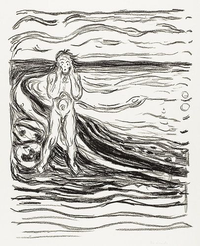 Alpha's wanhoop, Edvard Munch (ca. 1908–1909)