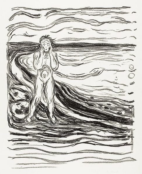 Alphas Verzweiflung, Edvard Munch (ca. 1908-1909) von Atelier Liesjes