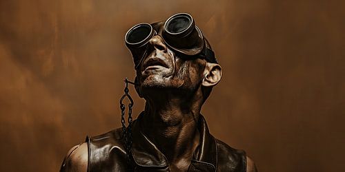 Man in bizarre clothing and style