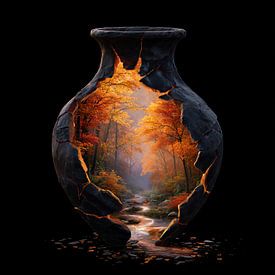 Nature and river in a stone vase by TheXclusive Art