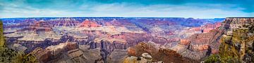 Sehr breites Panorama des Grand Canyon, USA von Rietje Bulthuis