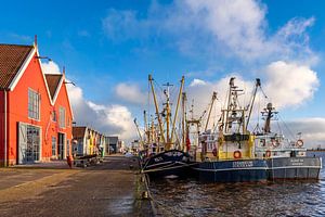 Fishing fleet Zoutkamp moored at Reitdiepkade