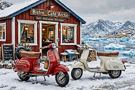 Vespa in Grönland
