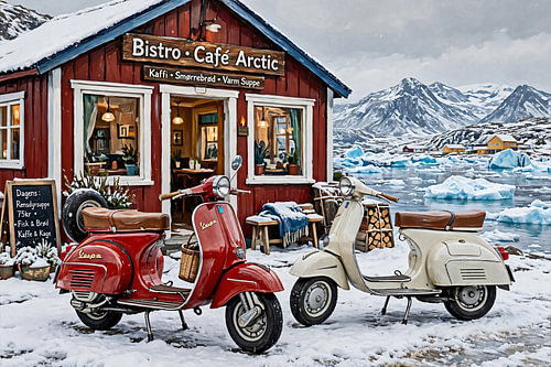 Vespa in Groenland