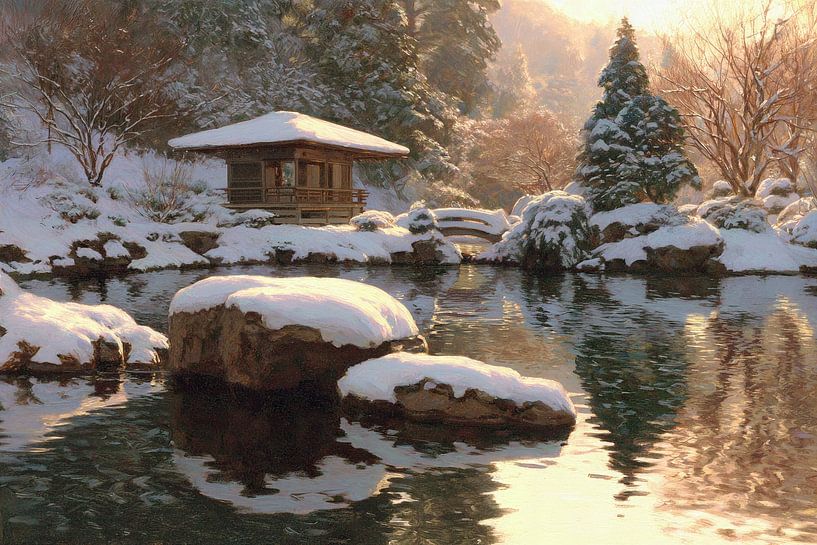 picturesque Japan winter by Egon Zitter