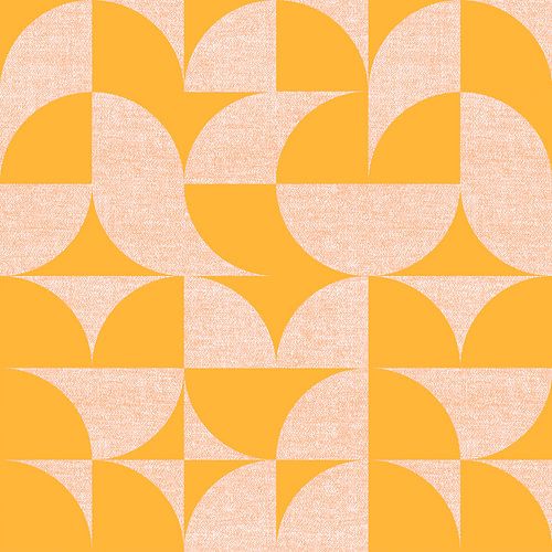 Bauhaus-abstractie in geel