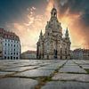Blick über den Neumarkt auf die Frauenkirche in Dresden von Fotos by Jan Wehnert