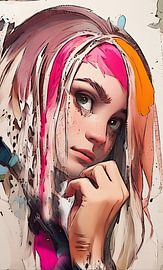 Porträt einer jungen Frau von Emiel de Lange