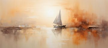 Sailing vessel abstract Sailing boats by Wonderful Art