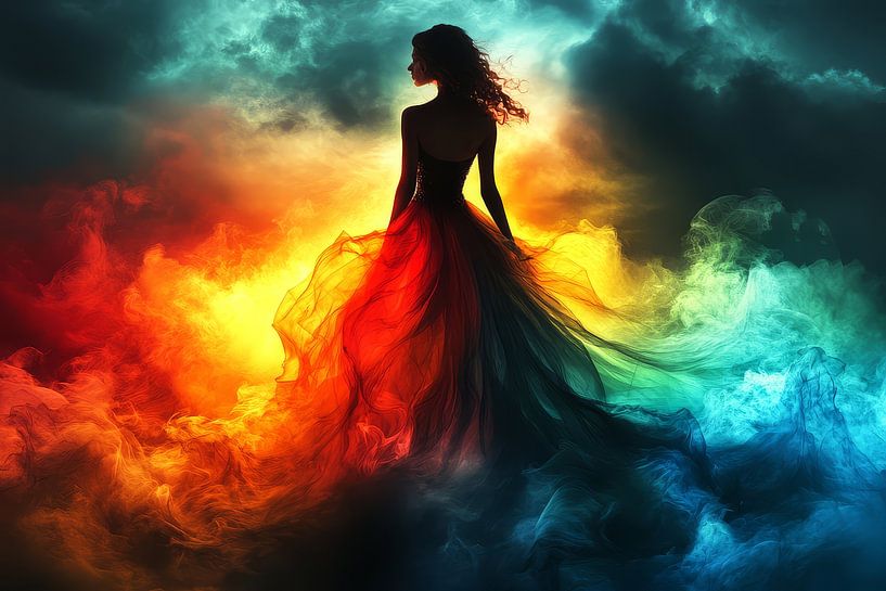 malerisches geistiges Bild der Frau von Egon Zitter