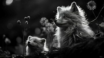 faune et flore en noir et blanc sur Gelissen Artworks