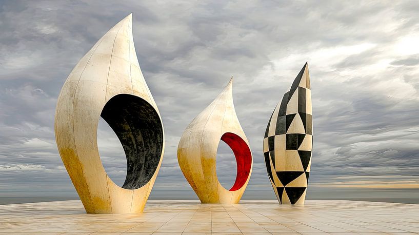 Tanz der Formen: Dialog der Elemente von Klaus Tesching - Art-AI