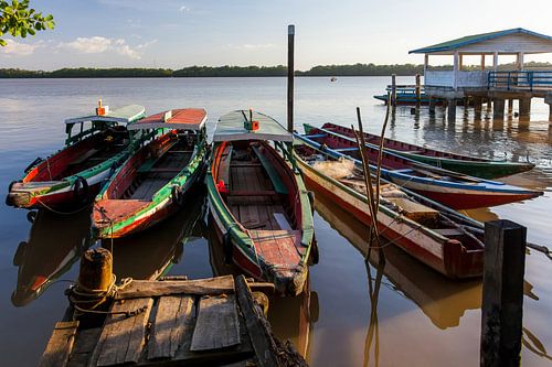 Bateaux sur le fleuve Suriname, Suriname