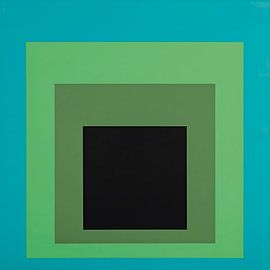 Josef Albers - Homage to the Square, blue, green, black, High Resolution by Vivanne