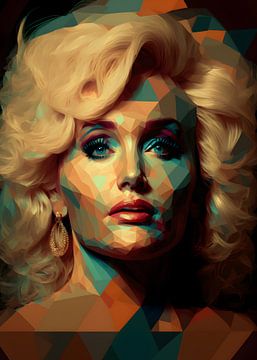 Dolly Parton Laagpolig van WpapArtist WPAP Artist