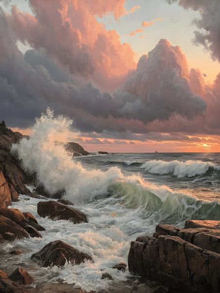 Coastal Majesty at Sunset by Artistic