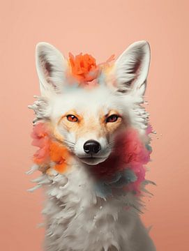 Fiery Gaze: Artistic Fox in Colours | fox by Eva Lee