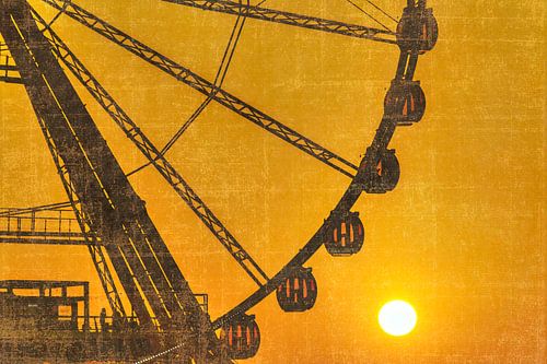 Zonsondergang Scheveningen retro nostalgisch