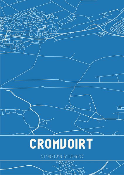 Blueprint | Map | Cromvoirt (North Brabant) by Prints of Place