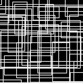 Labyrint in zwart-wit van Gera Wijlens