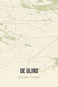 Vintage landkaart van De Glind (Gelderland) van Rezona
