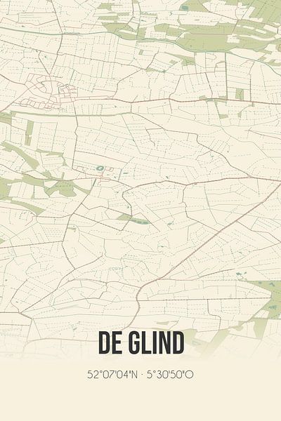 Vintage map of De Glind (Gelderland) by Prints of Place