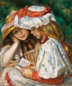 Renoir, Twee meisjes lezen (c. 1890-1891) van Atelier Liesjes