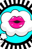 Lips in comic baloon