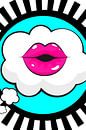 Lips in comic baloon van The Delighted Fox thumbnail