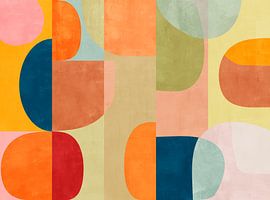 Warme, abstrakte, abgerundete Blöcke von Georgia Chagas