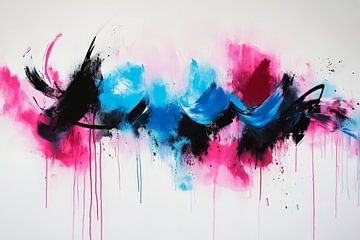 Colourful abstract wall design by Poster Art Shop