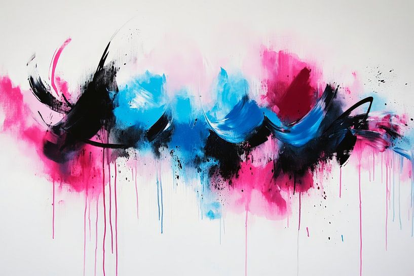 Colourful abstract wall design by Poster Art Shop