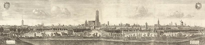 Vue sur Utrecht depuis l'ouest, Herman Saftleven (1684) par Des maîtres magistraux