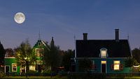 Blue Moon boven de Zaanse Schans