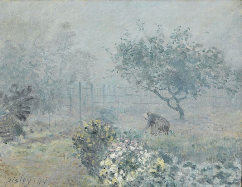 Nebel, Voisins, Alfred Sisley von Meisterhafte Meister