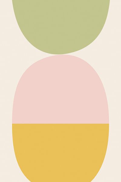 Balance 3 - grafische Illustration in sanften Farben von Kim Karol / Ohkimiko