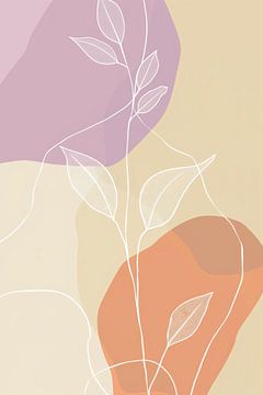 Abstracte planten van Poster Art Shop
