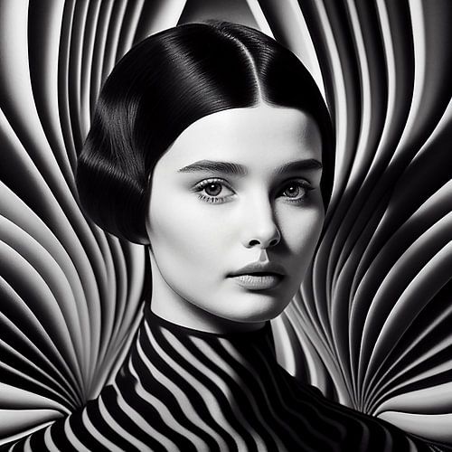 Portrait de femme sereine opart