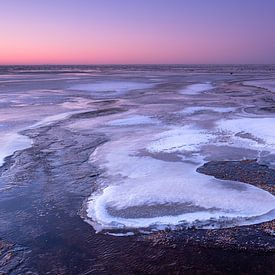 Ice floes on the Wadden Sea by Jurjen Veerman