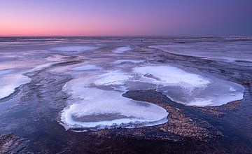Eisschollen im Wattenmeer von Jurjen Veerman
