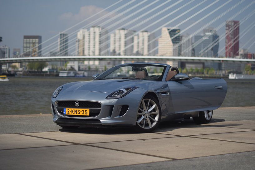 Jaguar F-Type at the Erasmusbrug in Rotterdam von Liam Gabel