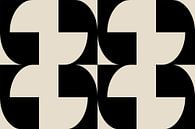 Moderne abstracte minimalistische geometrische retro vormen in wit en zwart 5 van Dina Dankers thumbnail